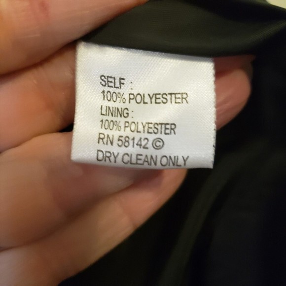 London Times Black Metallic Thread Velvet Bow Blazer Size 6 - Picture 4 of 10